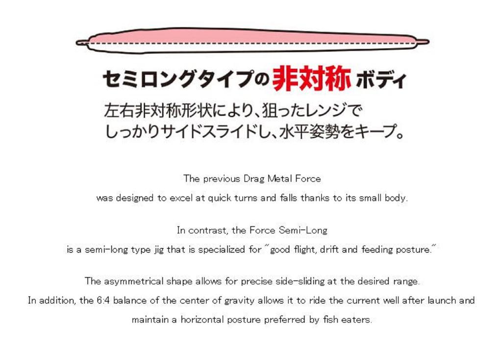 DUO Metal Jig Drag Metal Force Semi Long 250 Grams PKA0829 (3787)