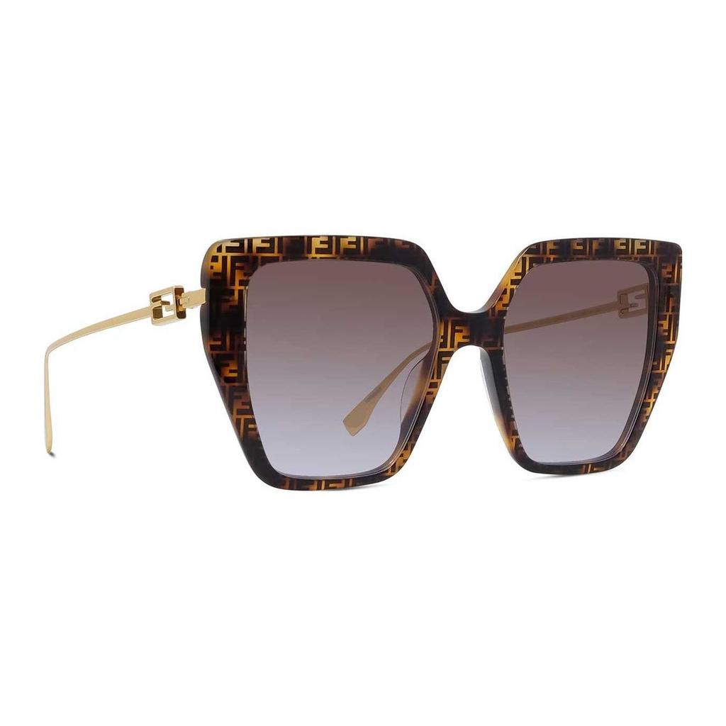 Fendi Fashionable Minimalist Personality Butterfly Sunglasses Women Sunglasses Brown FE40012U55F