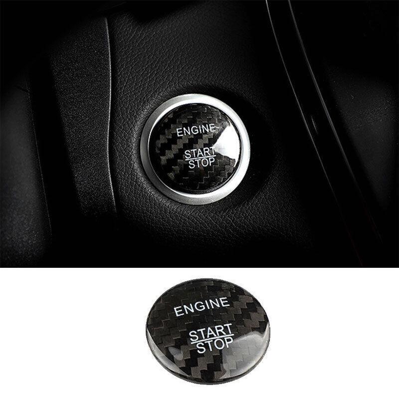 One-Button Start Switch Cover Decor For Benz GLA CLA 2013- Real Carbon Fiber