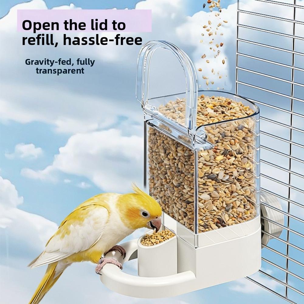 Plastic Bird Water Dispenser Hanging Parrot Cage Drinker New Parrot Food Bowl For Small Pets
