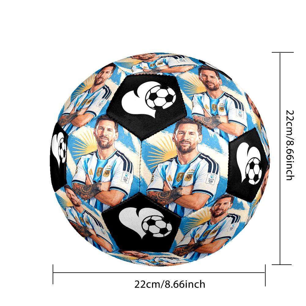 Messi 10 Number Argentina World Cup Champion Size 5 Football Machinestitched Indooroutdoor Universal Football Surprise Collection Gift