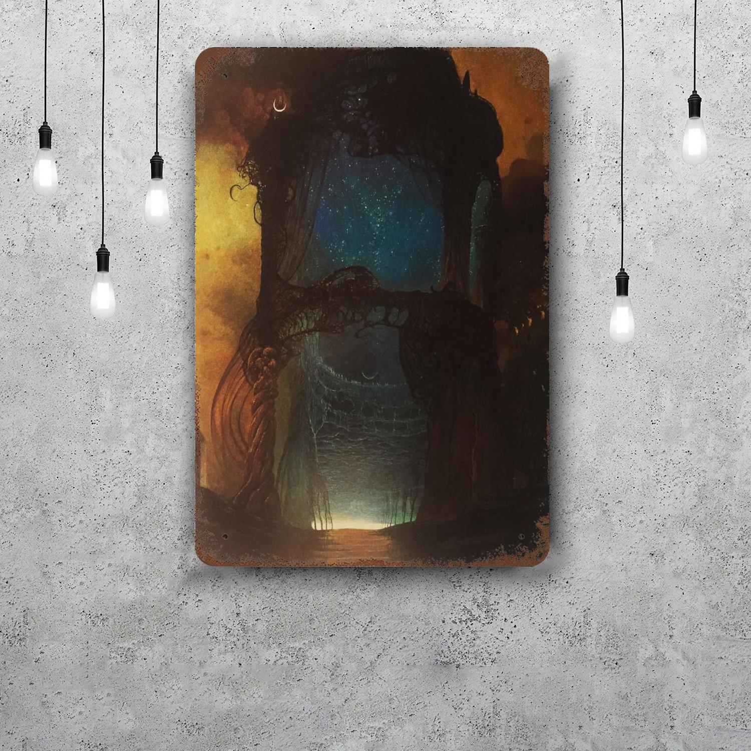 

zdzislaw beksinski Tin Sign Home Decor Wall Decor Art Wall Mural Room Decoration Decor Retro Metal Sign Plate Bar Posters 20x30cm（7.8x11.8inch）