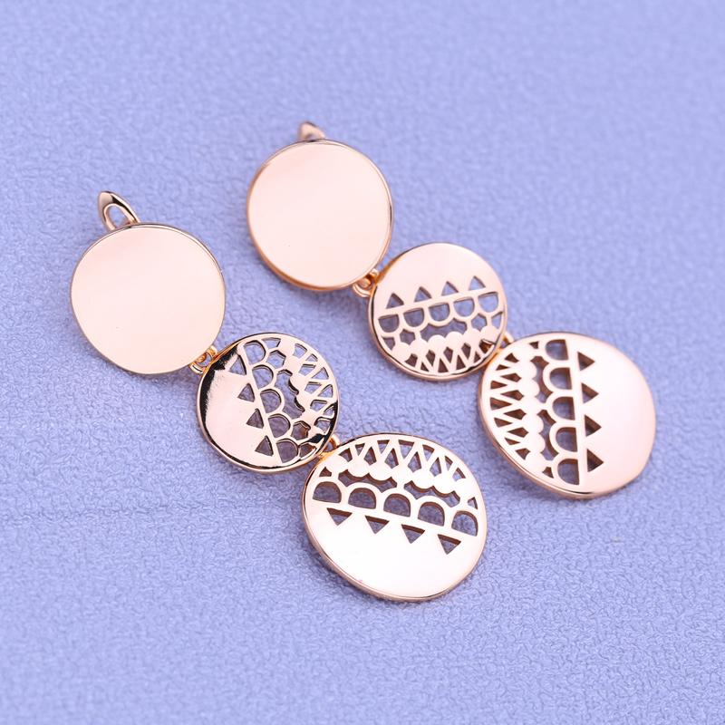 MINTHA Clip Earrings Trendy Rose Gold Color Wedding Daily Fashion Jewelry Geometry Drop Earrings For Women Bridal Geometry Earrings