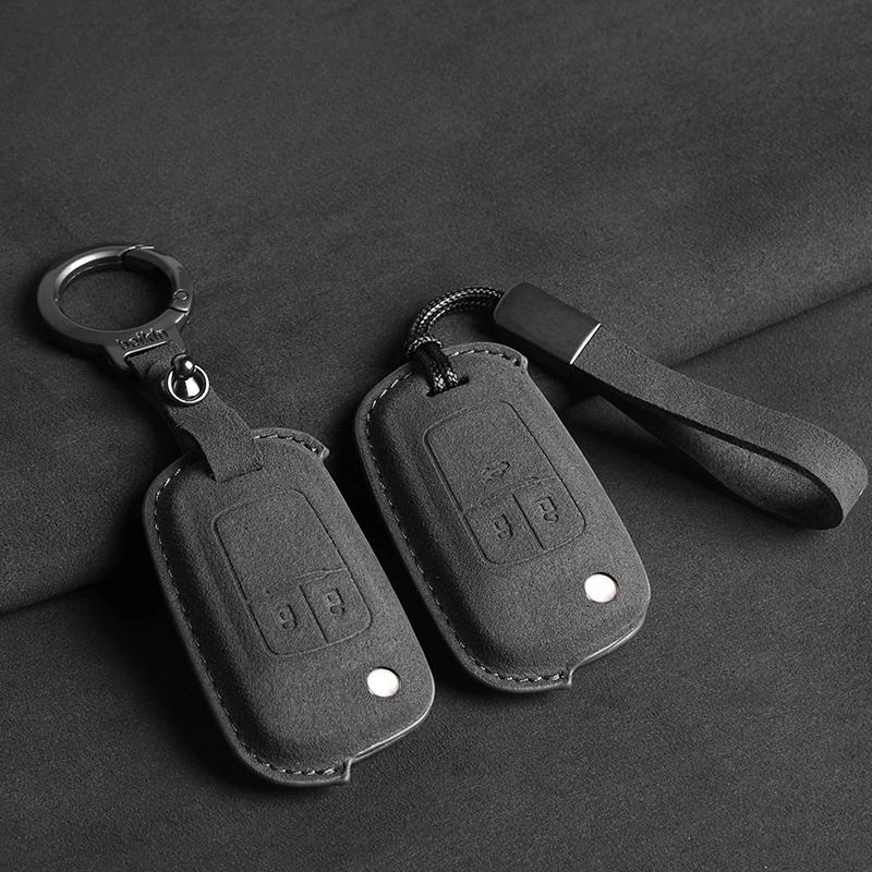 Suede Car Flip Key Case Cover for Chevrolet Cruze Aveo Camaro Epica Lova Sail Spark Opel Astra Corsa for Cruze Spark Orlando