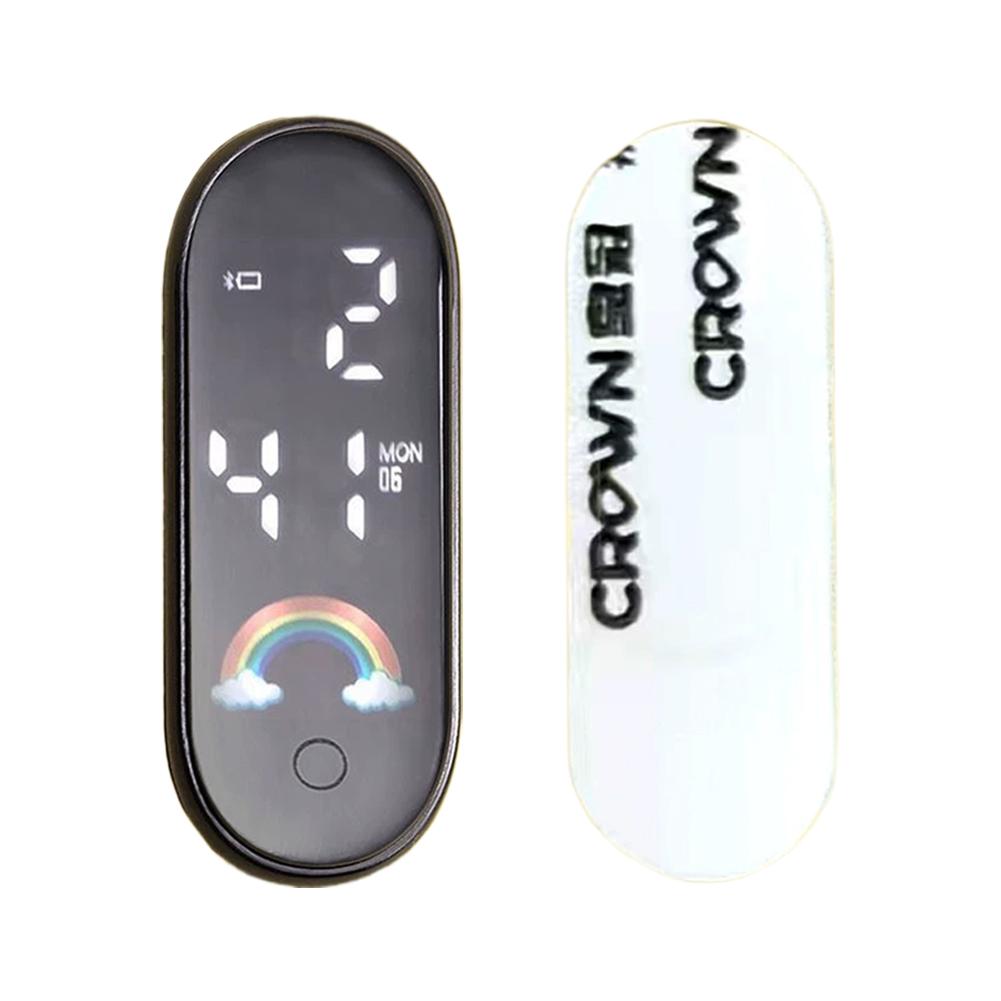 Waterproof Luminous Motorcycle Digital Clock Stickable Dashboard Car Time Display with Adhesive for Motorbike Scooter Accessorie