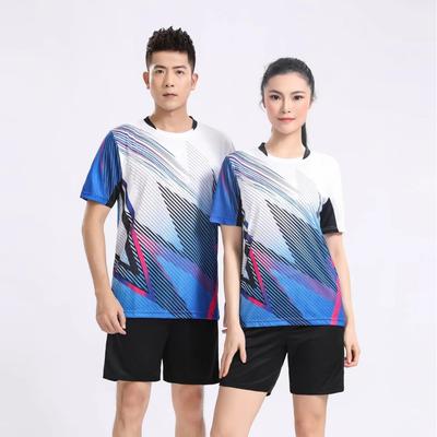 Football Training Clothes Manufacturers Wholesale Quick-drying Sports Tops Short-sleeved Men's and Women's Table Tennis Badminton Clothes Summer