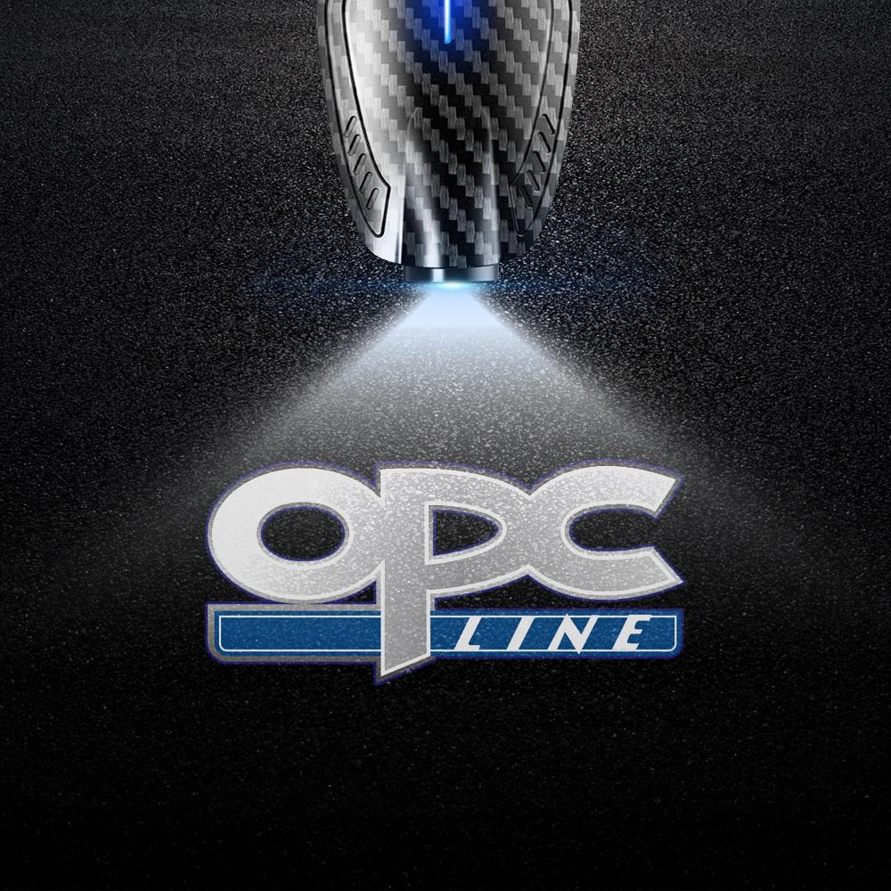 2pcs USB Rechargeable OPC Line Logo Car Door HD LED Lamps Projector Courtesy Welcome Lights For Opel Zafira Insignia Mokka Regal