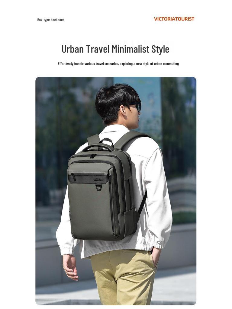 Men's Fashion Multi-pocket Laptop Backpack - Large Capacity, Commuter-friendly