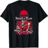 Attack On Titan 3 Main Characters Red Background Anime T-Shirt