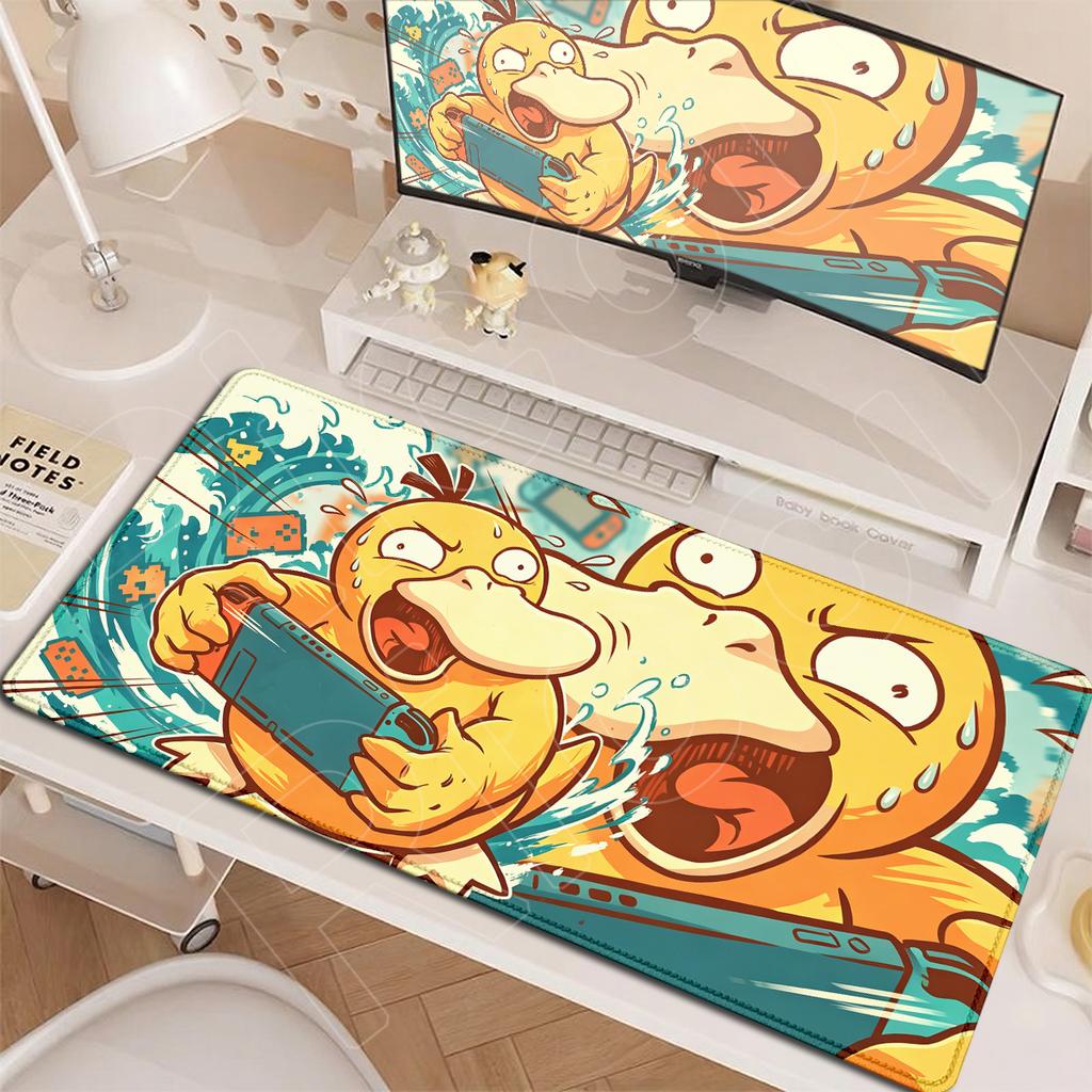 XXL Gaming Accessories Mousepad New Anime Pokemon Psyduck Rubber Desk Large Soft Office Mat HD Printing Computer Keyboard Carpet