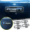 For -2024 Dodge RAM 1500 ABS Black Exterior Door Handle Bowl Cover Trim 8PCS