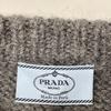 Prada 10AW P24D13 1CE2 Gray Alpaca Stripe Knit Tops 36 Gray whiteUsed