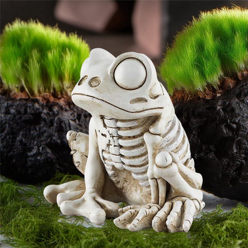 Guter Frosch Skelett Modell Halloween Tier Skelett Statue Realistisch Furchteinflößende Tier Skelett Deko Frosch Ornamente
