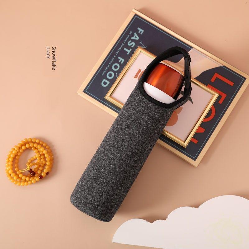 Baihui 500ml Large-Capacity Thermos Cup Cover for Adults, Portable Hand-Held Cross-Body Protective Cover, Anti-Fall