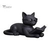 Desktop Ornaments for Office 3D Printed Reading Cat Figurine, Decorative Statue with Eyeglasses, Sculpture Creative Animal Ornament Home Bookshelf