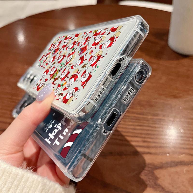 Husă de Telefon cu Model Elan de Crăciun Pentru Samsung Galaxy S25 S24 S22 Ultra S23 S24 FE A17 A56 A16 A36 A26 A55 A15 A25 A54 5G Husă Moale Transparentă Rezistentă la Șocuri