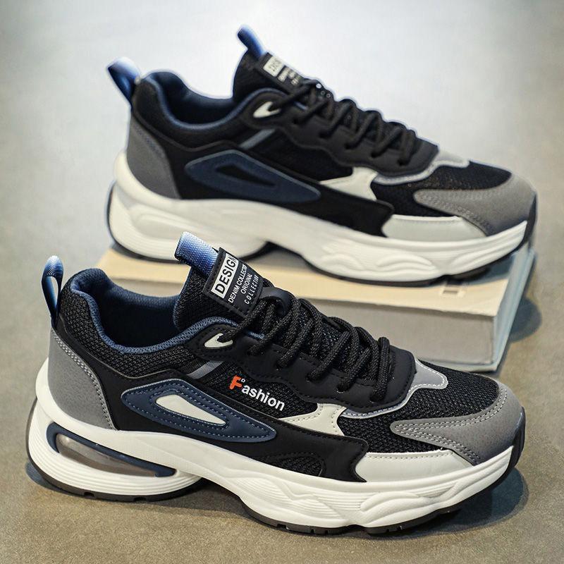 Spring men's shoes new breathable mesh sports shoes trendy versatile platform casual trendy shoes