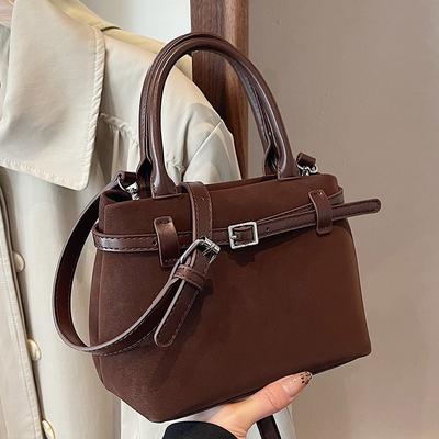 Autumn Retro Matte Leather Handbag Women's New Commuter Shoulder Bag Personalized Casual Underarm Bag