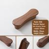 Japanese Minimalist Walnut Handle Solid Wood Cabinet and Wardrobe Drawer Handle