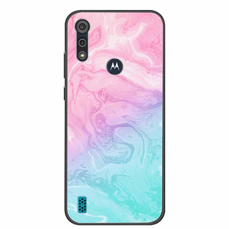 Phone Case for Motorola Moto E6i / E6s 2020 Shockproof Soft Silicone TPU Back Cover for Moto E6s 2020 E 6S 6i Cases Marble Print