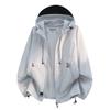 Sunscreen Clothing Outdoor Cool Summer Men's and Women's Hooded Thin Skin Clothing Jacket Loose Breathable Windproof Sunscreen Clothing