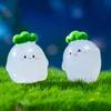 Radish Elf Miniature Figurines With Glowing In Dark Feature Creative Desktop Accessories For Outdoor Indoor Decoration