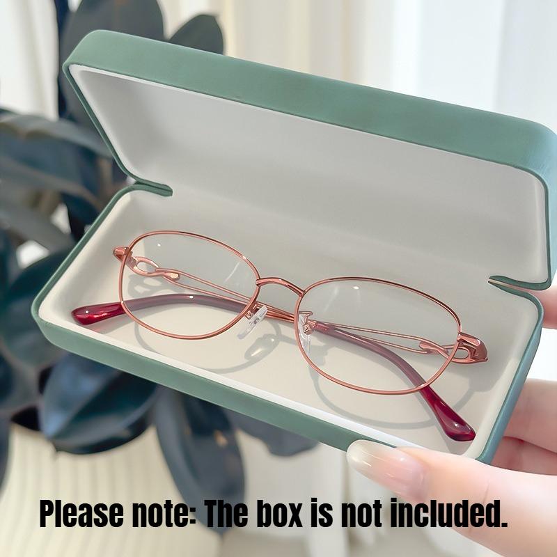 

Fashionable and Elegant Anti-Blue Light Reading Eyeglasses for Women Ultra-Lightweight Metal-Frame Presbyopia Glasses 0 To +4.0 0 красный