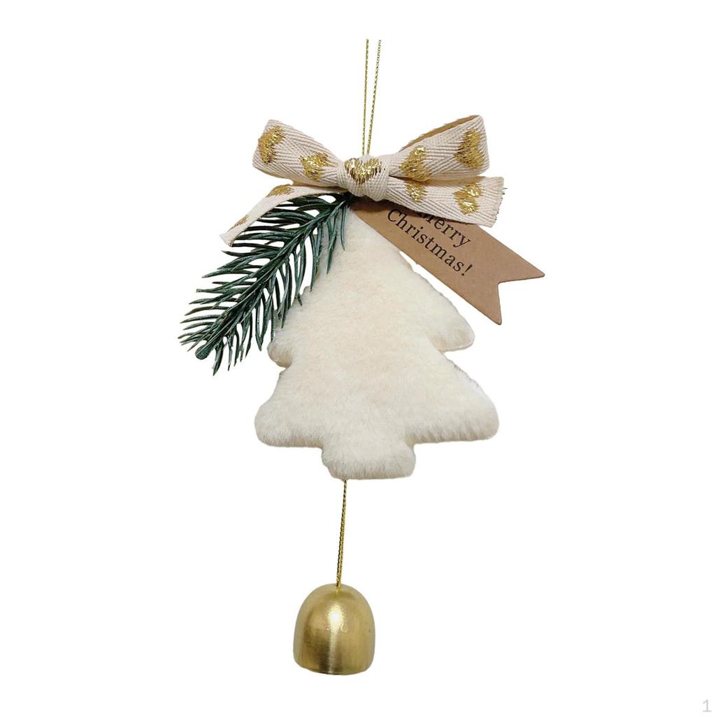 Christmas Tree Pendant Ornament Wall Hanging Cute Versatile with Bowknot And Bell Xmas Decor
