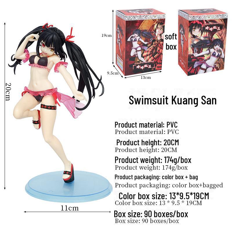 Anime Date Živé plavky Tokisaki Kuangsan postava Ornament, scénický model postava krásné dívky.