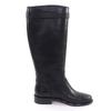 Excellent LOUIS VUITTON Knee-high boots LV logo leather black leather Women 36 Used