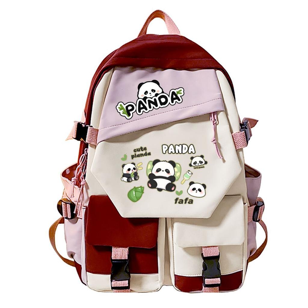 Panda Huahua Peripheral Printing Children's Light Backpack Korean Version Student Schoolbag Junior High School Large Capacity