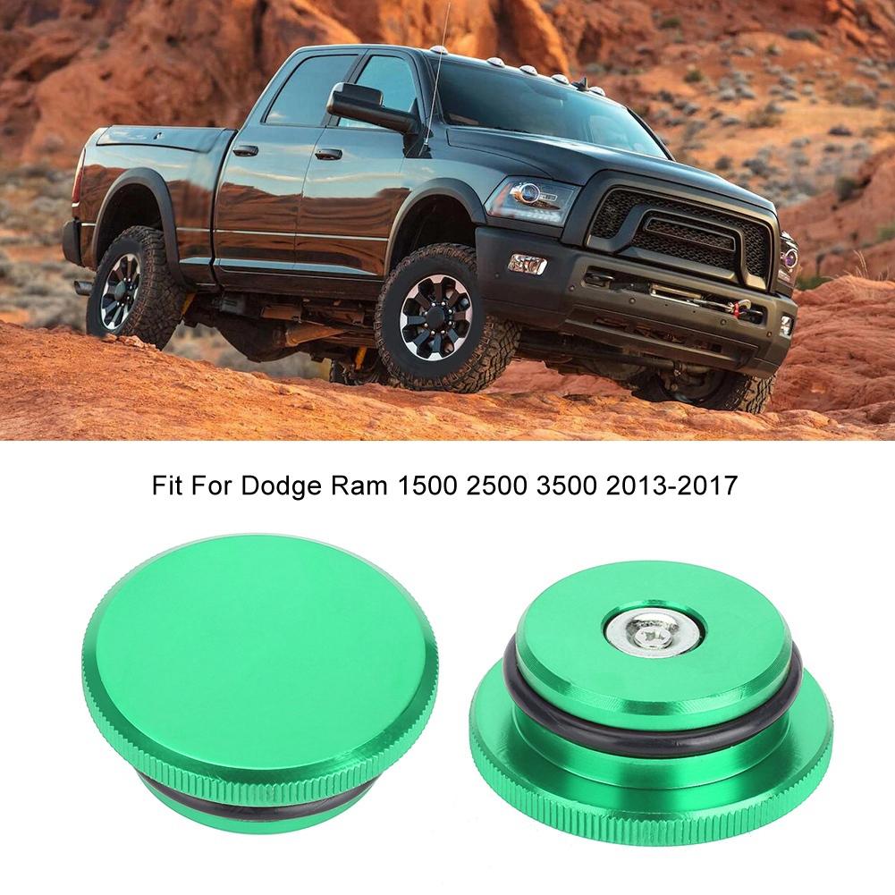 Aluminium Alloy Car Fuel Tank Cover Cap Fit For Dodge Ram 1500 2500 3500 2013 2017 (Green)