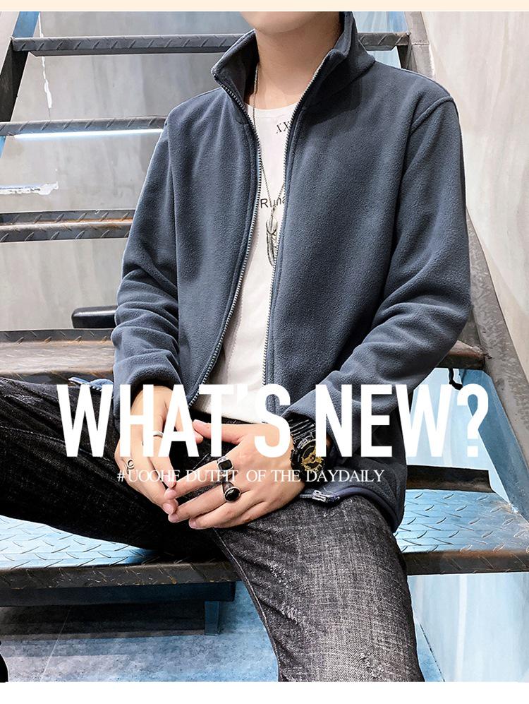 Men's Fleece Sherpa Hoodie Jacket - Double-sided, Thickened, Windproof for Autumn and Winter