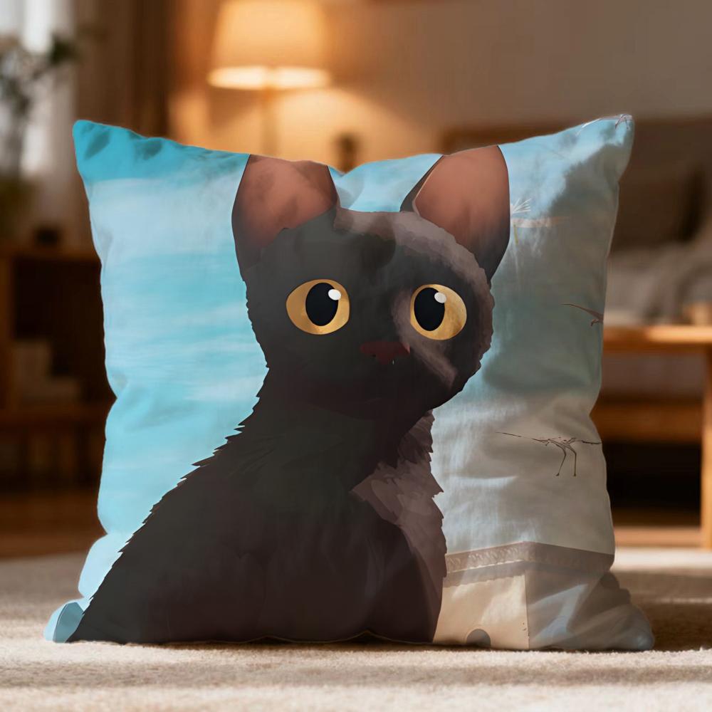 Popular F-FFlow Cushion Cover Soft Washable Pillow Case Multi-Scene for Couch Bed Travel Office Use