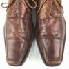 80s-90s Vintage Paul Morri Swirl Moc Business Shoes Brown Made in Italy size 43.5 27.5-28.0 Men's(USED)