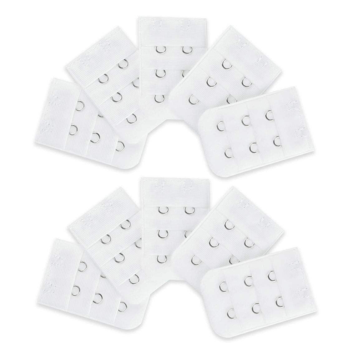 

uxcell Регулируемый бюстгальтер 3 2 10 для женщин Удлинители, Крючки, Ряды, Крючки, Белый-4, Штуки,