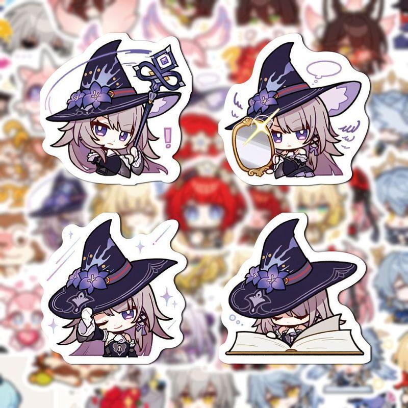 100/200pcs Honkai: Star Rail Sticker Kiana Kaslana March 7th Cartoon Q Cute Diy Cartoon Mobile Phone Case Luggage Sticker Presents