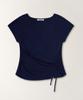 Tudument Strap Shirring T-Shirt_Dark Navy