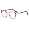Leopard Cat Eye Reading Glasses Anti Blue Light Women Ultralight TR90 Far Sight Optical Eyewear Prescription