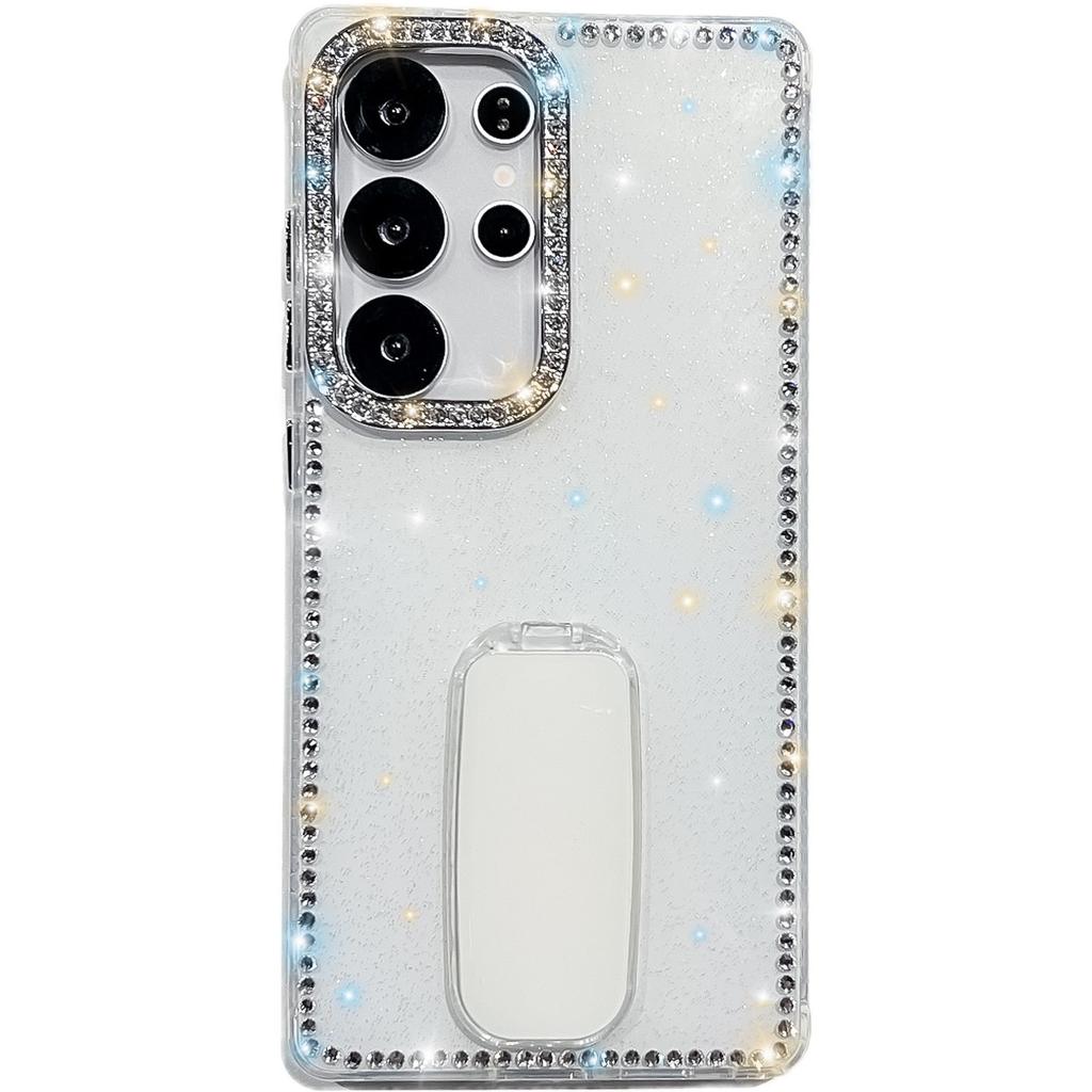Butterfly Bracket Suitable for Samsung S25 Ultra Mobile Phone Case Flash Drill S24FE Flash Powder A56 Protective Case A17