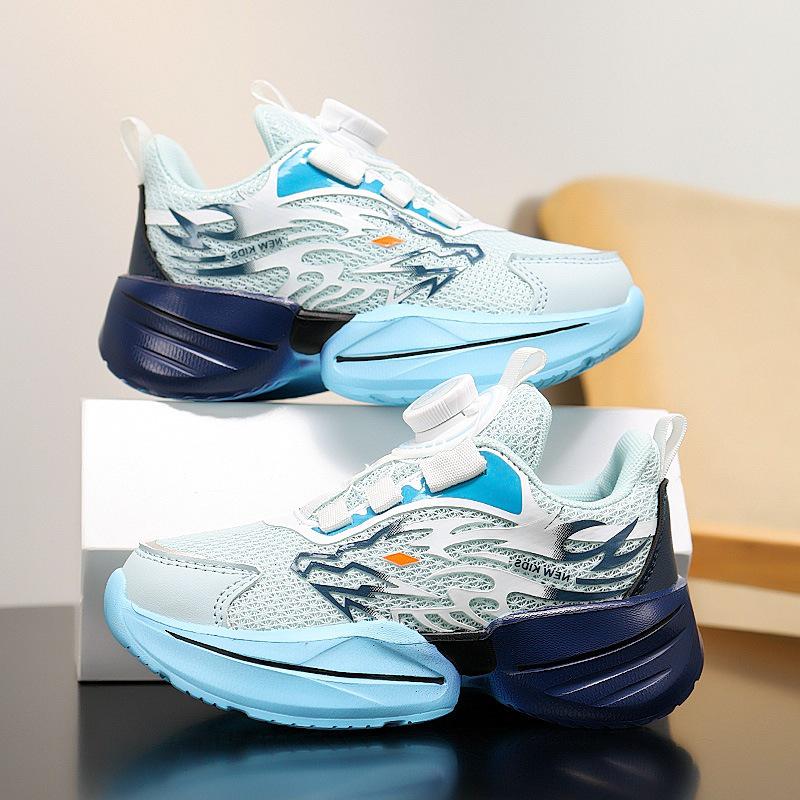 New Boys' Autumn Basketball Shoes - Soft Sole Mesh Running Shoes for Big Kids