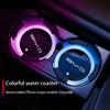 Car Water Cup Coaster Holder 7 Colorful Led Atmosphere Light For BYD Atto 3 Song F0 Qin Pro G3 I Han Tang EV F3 E6 Dmi Yuan Plus