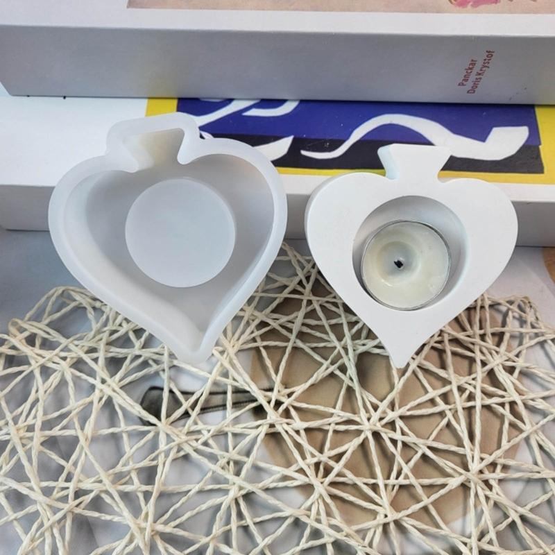 Candle Holder Silicones Molds Ace of Spade Candlesticks Molds Resins Castings Mould Soap Crafts Molds for Jewelry Making