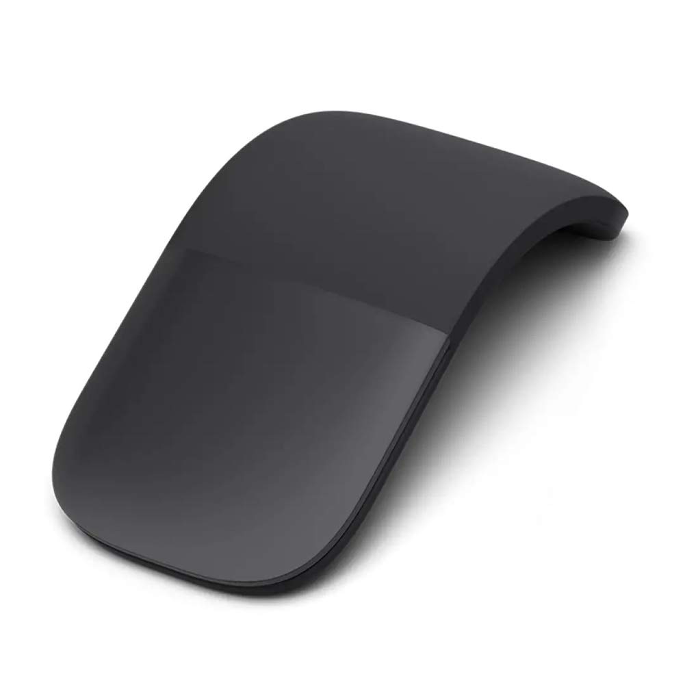 Bluetooth Foldable Wireless Ergonomic Arc Touch Computer Mouse Silent PC Mouse J-ouuo (Black)