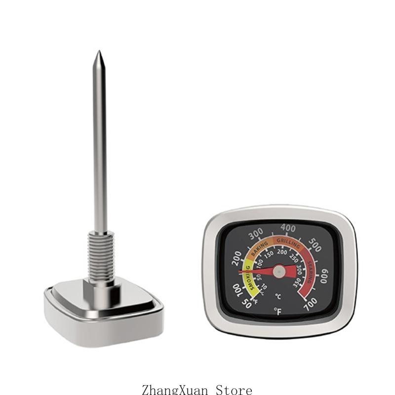 Industrial Grade BBQ Thermometer Gauges Stainless Steel Smoking Temp Gauges 3XUF