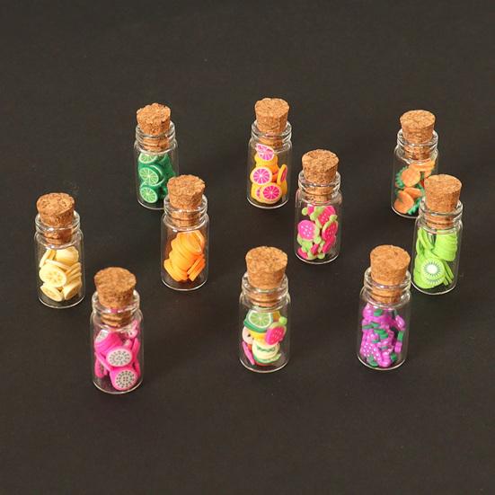 12Pcs Doll Houses Accessories Miniature Fruit Jars 1/12 Scale Realistic Fruits In Glass Jar for Fairy Garden Doll Houses Kitchen Decor And DIY Crafts