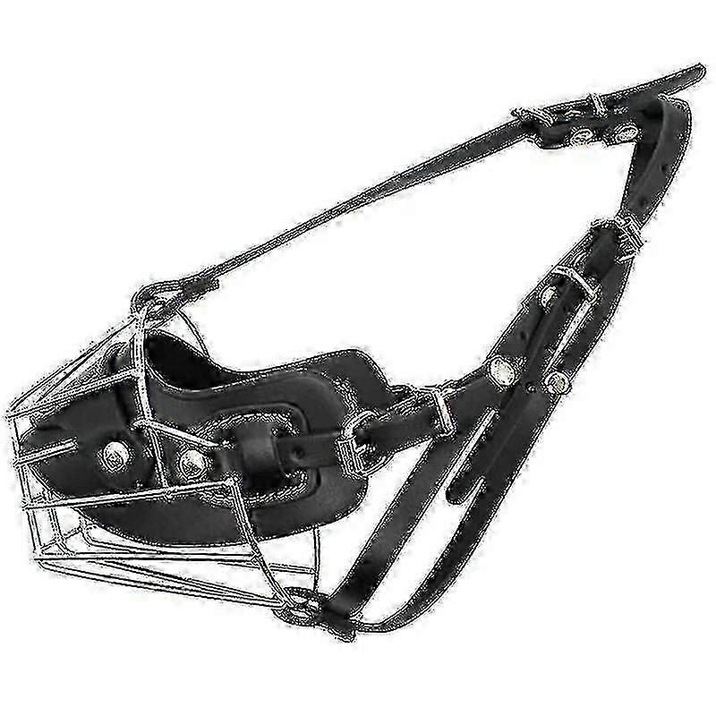 2025 Super Metal Muzzle Dog Muzzles Leather Muzzle Compatible Large Dogs,m - Z
