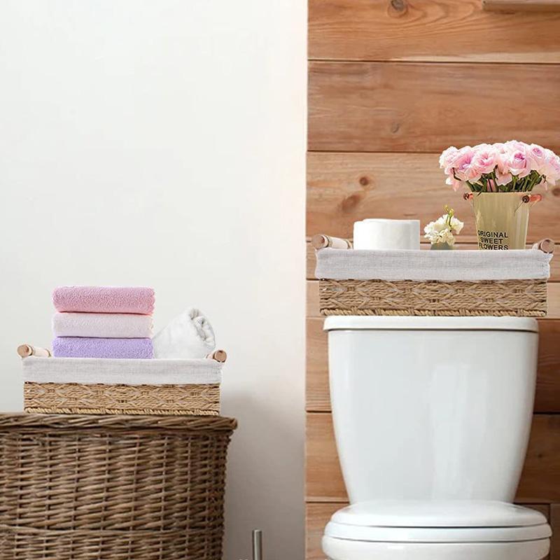 

Тканая корзина для хранения из бумажной веревки Настольная корзина для сортировки мусора Коробка для хранения игрушек Коробка для хранения закусок Корзина для хранения разных предметов