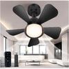 Ceiling Fans with Lights, Black Low Profile Ceiling Fan with Light, 3 Wind Speeds 1000 Lumen LED Lights, Smart Ceiling Fan Light with Remote for