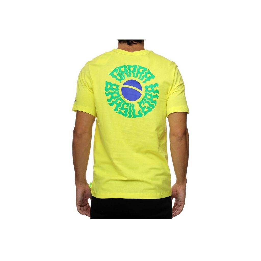 Nike 2022 Qatar World Cup Solid Color Logo Print Short Sleeve Soccer Jersey Men Tops Yellow DH7662-740